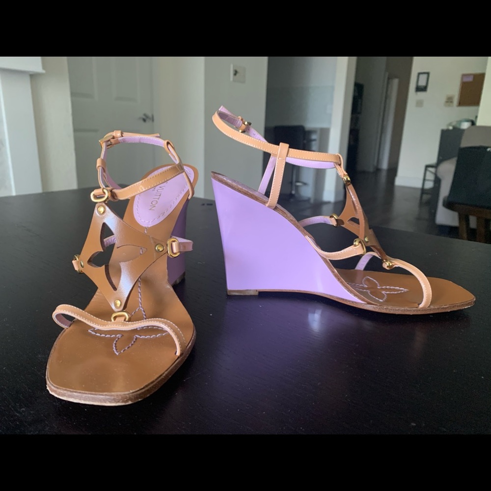 RARE Louis Vuitton Wedge Sandals